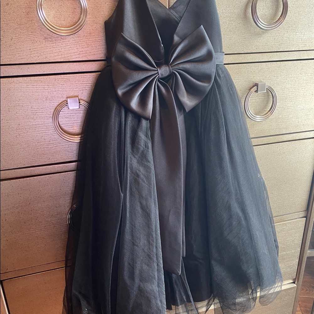 Toddler formal black gown or flower girl dress.
